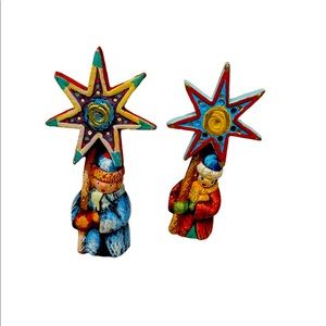 Pair of Vintage Holiday Decorative Ceramic Figures.